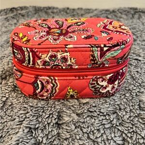 Vera Bradley Jewelry Case Pink Paisley Pattern 6.25" EUC